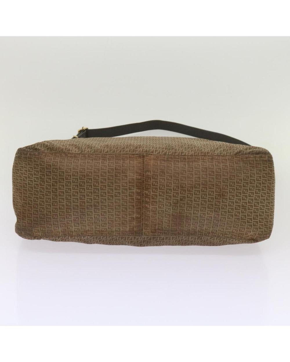 Brown Canvas Fendi Shoulder Bag