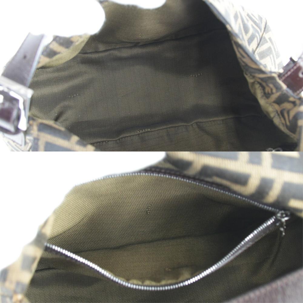 Brown Canvas Fendi Shoulder Bag