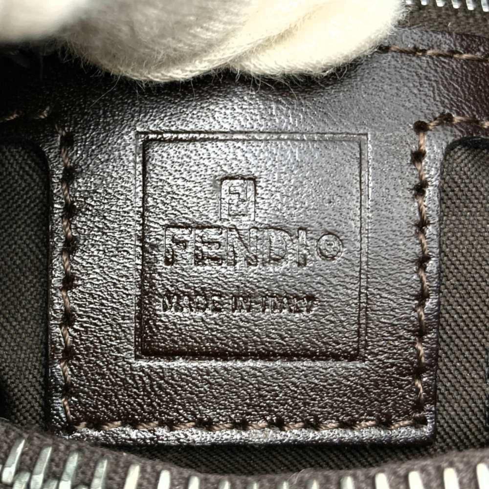 Brown Canvas Fendi Shoulder Bag