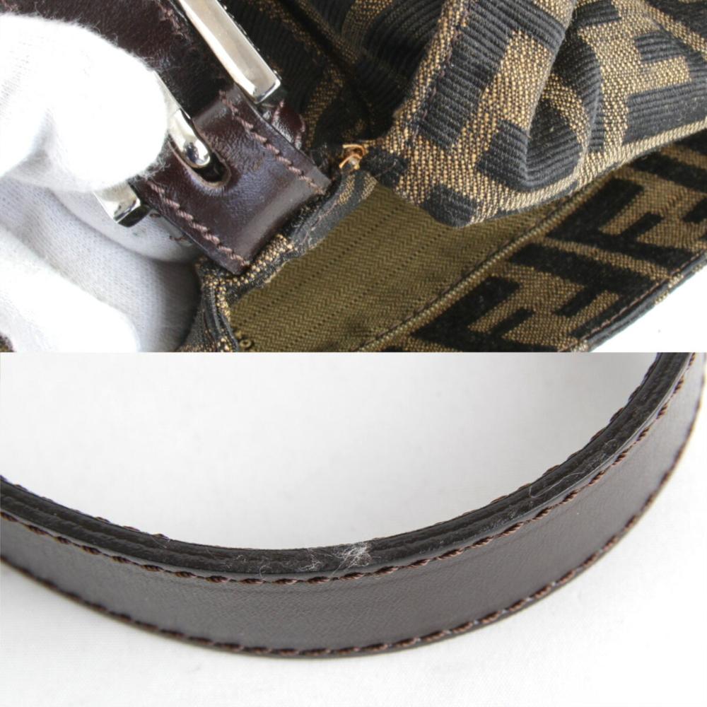 Brown Canvas Fendi Shoulder Bag