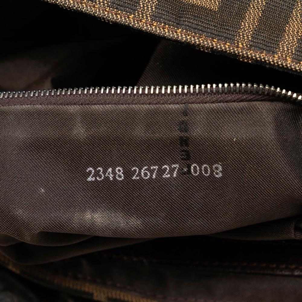 Brown Canvas Fendi Shoulder Bag