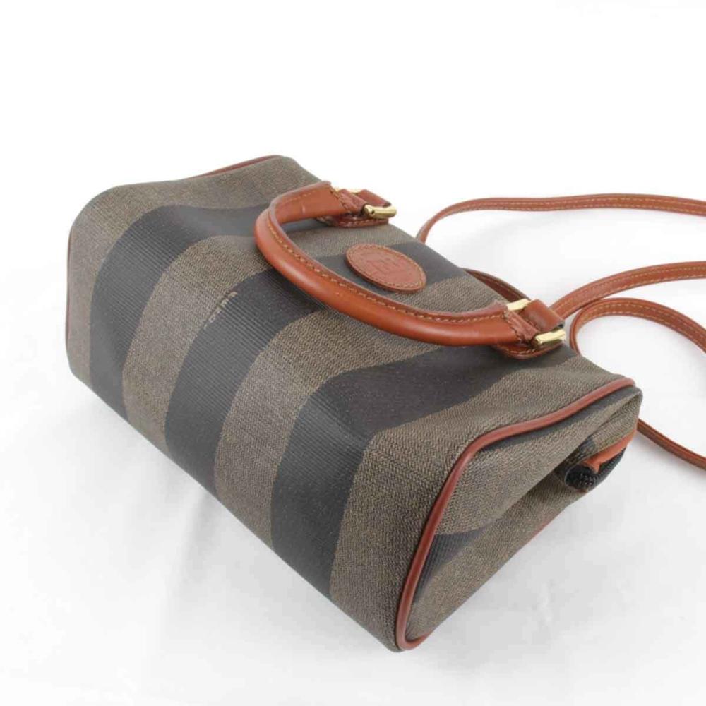 Brown Canvas Fendi Shoulder Bag