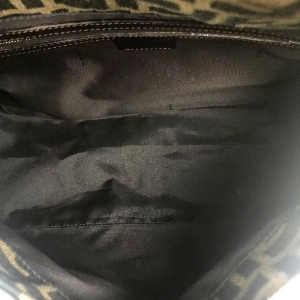 Brown Canvas Fendi Shoulder Bag