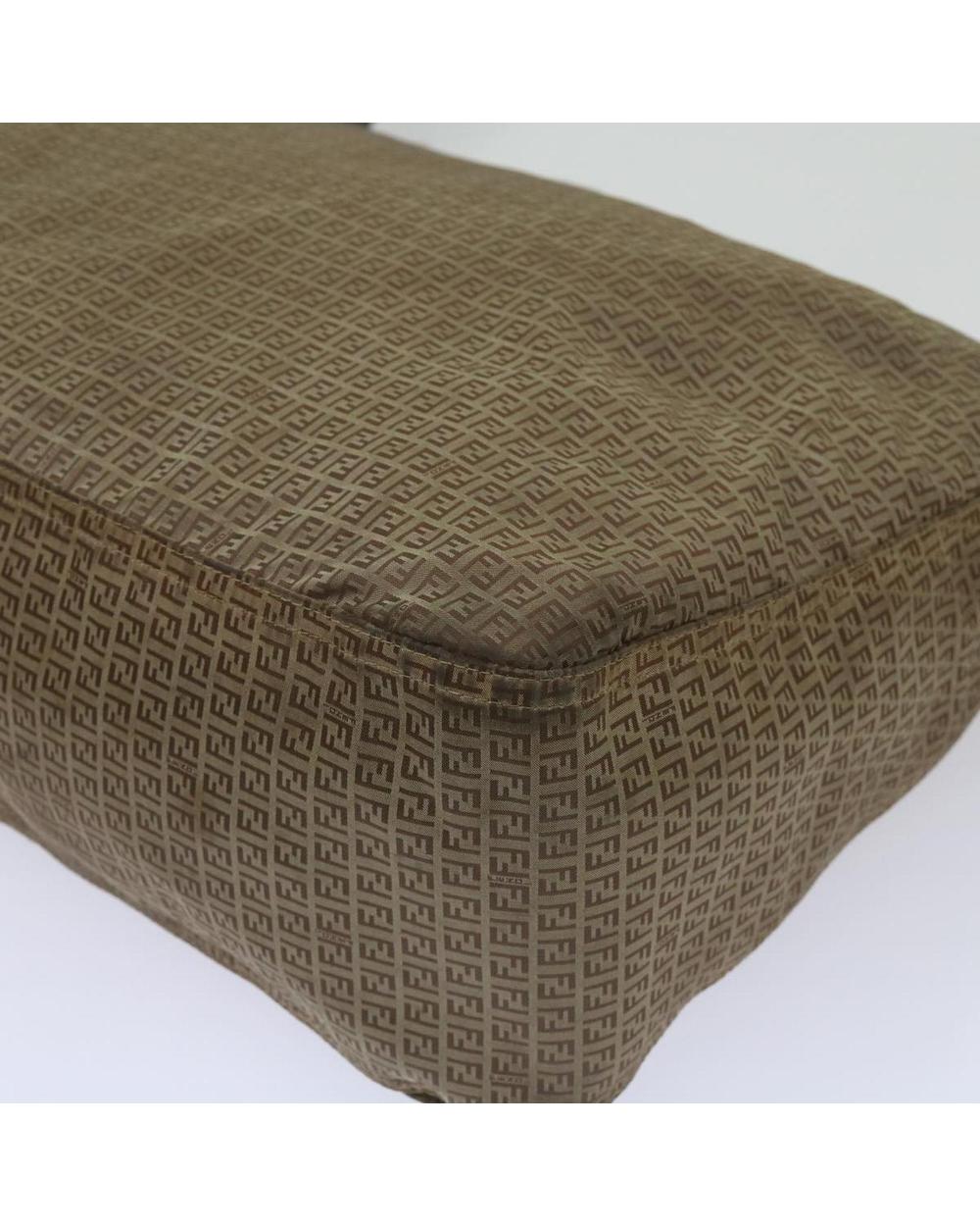 Brown Canvas Fendi Shoulder Bag