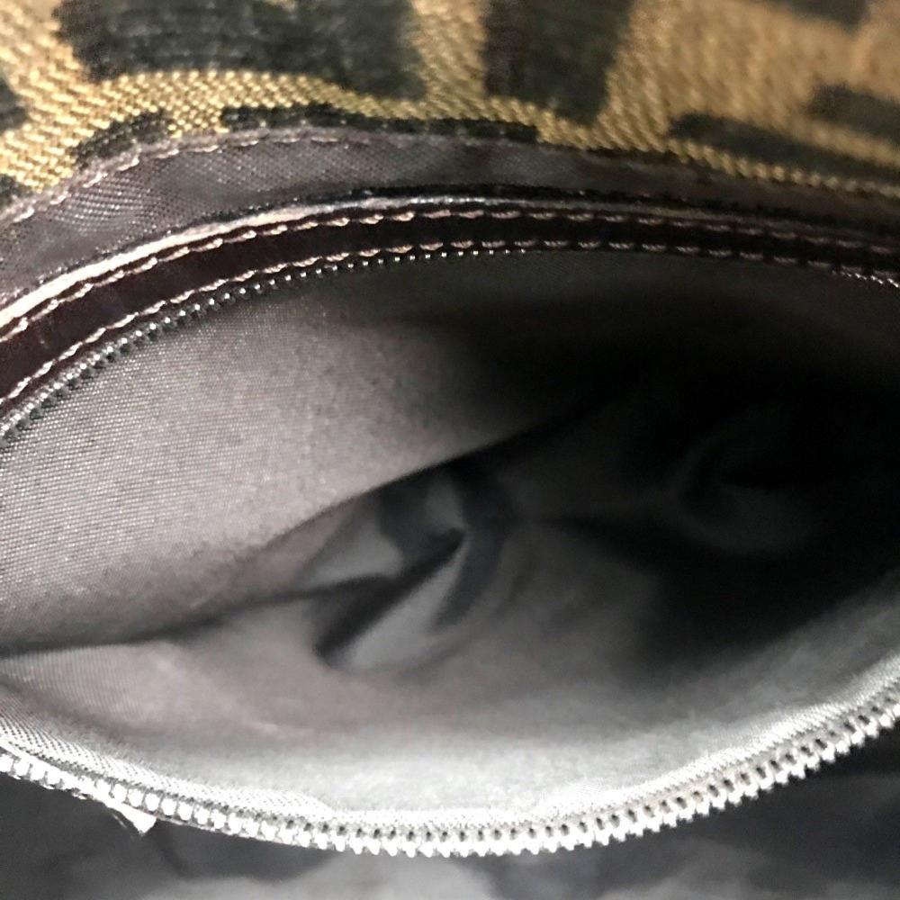 Brown Canvas Fendi Shoulder Bag