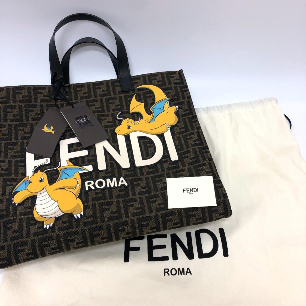 Brown Canvas Fendi Tote