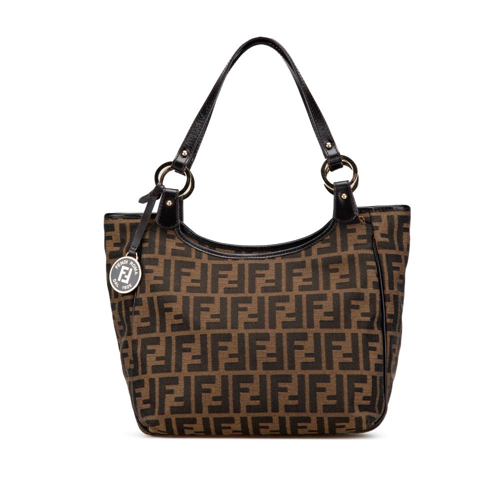 Brown Canvas Fendi Tote