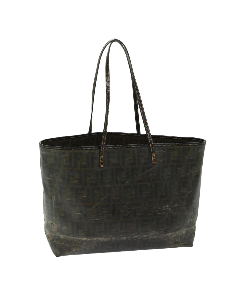 Brown Canvas Fendi Tote