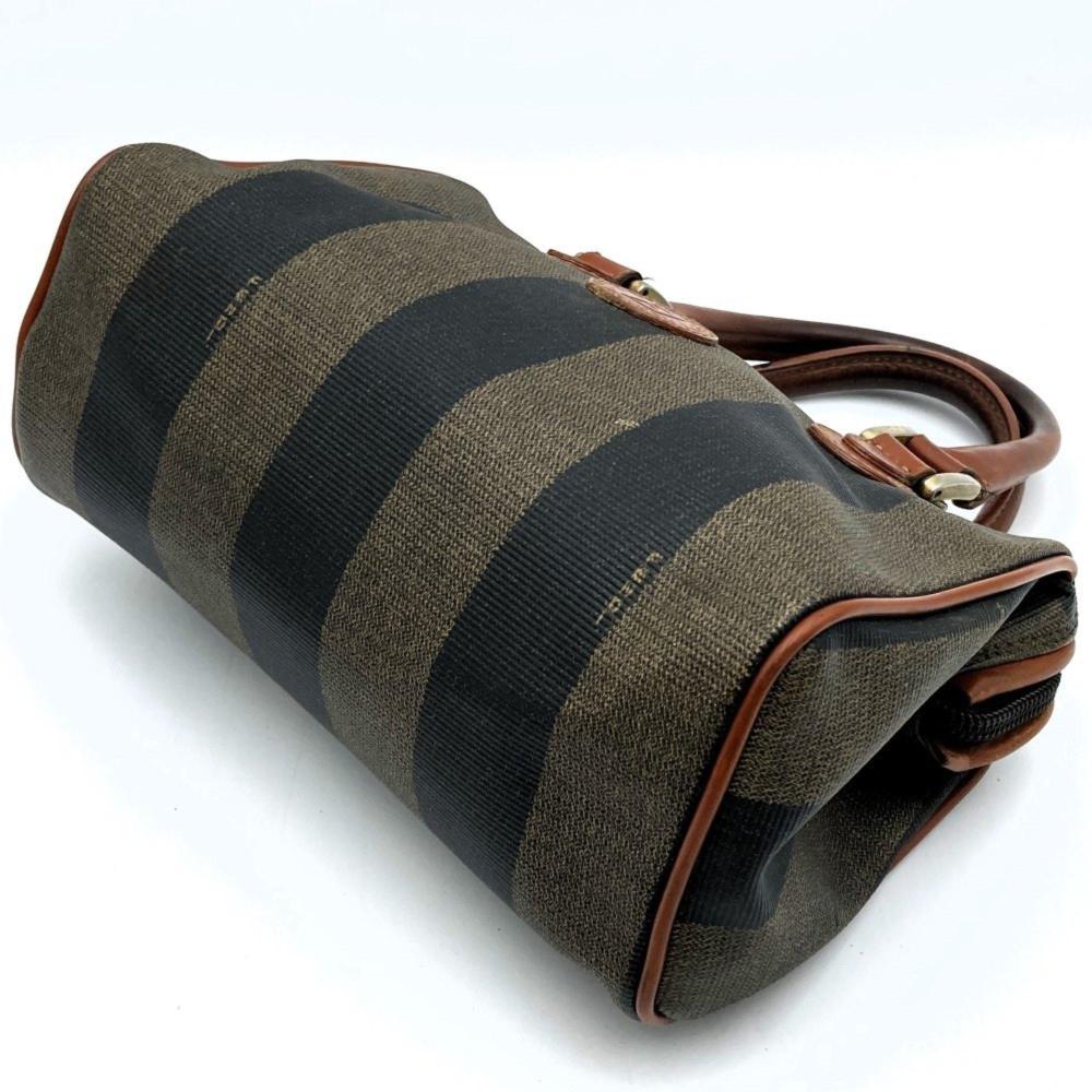 Brown Canvas Fendi Travel Bag