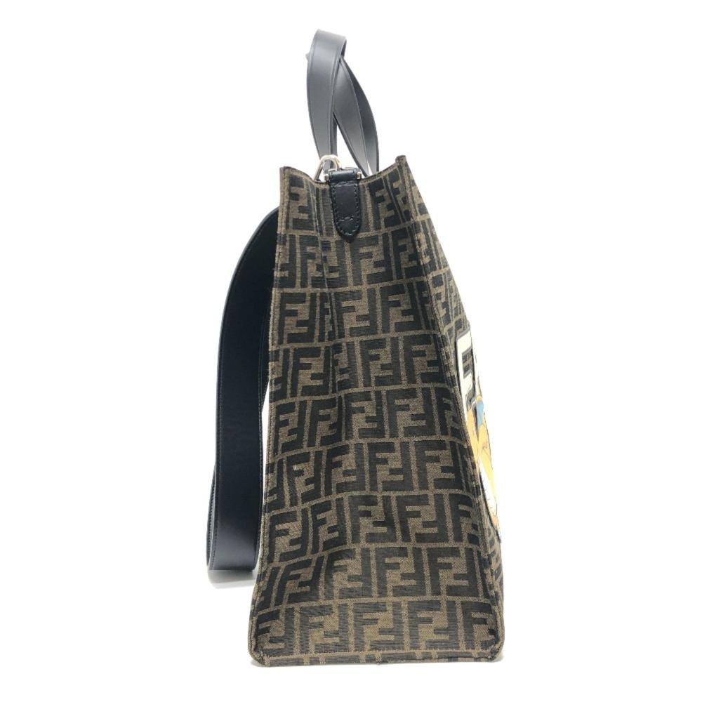 Brown Canvas Fendi Tote