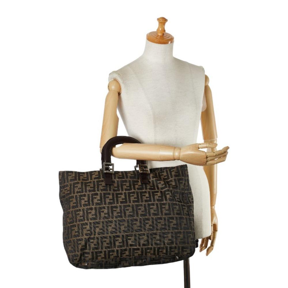 Brown Canvas Fendi Tote