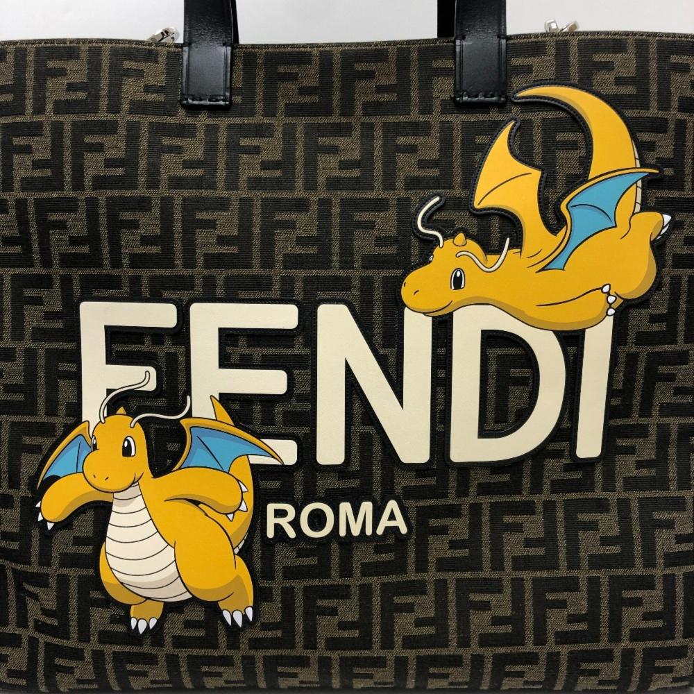 Brown Canvas Fendi Tote