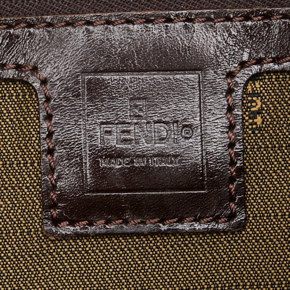 Brown Canvas Fendi Tote