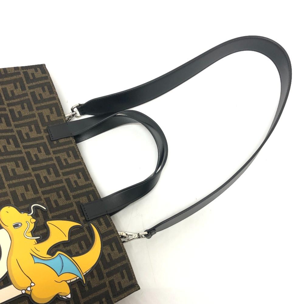Brown Canvas Fendi Tote