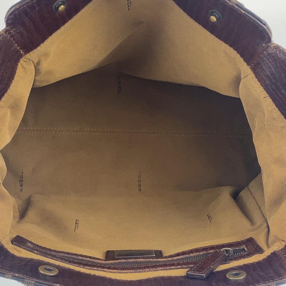 Brown Canvas Fendi Zucca Pochette