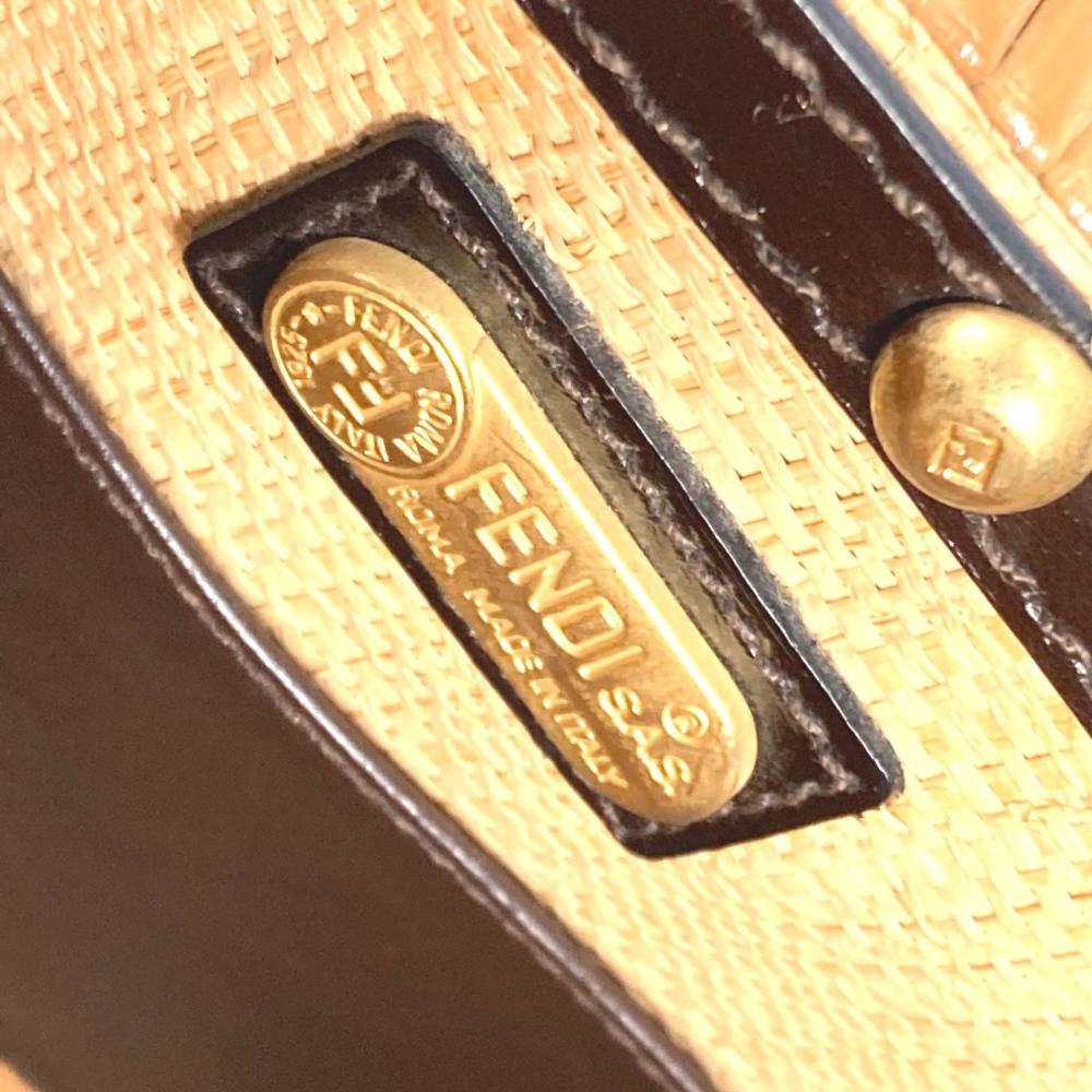 Brown Fabric Fendi Baguette