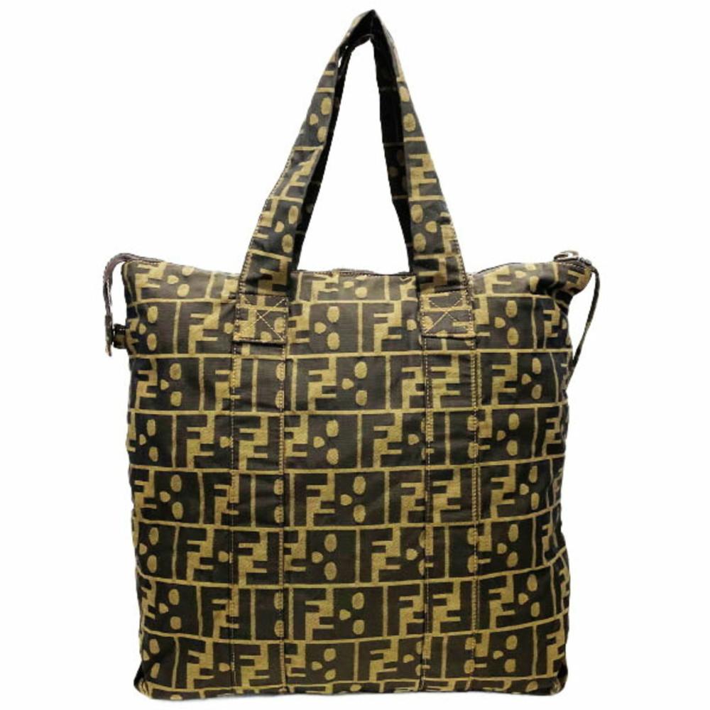 Brown Fabric Fendi Tote