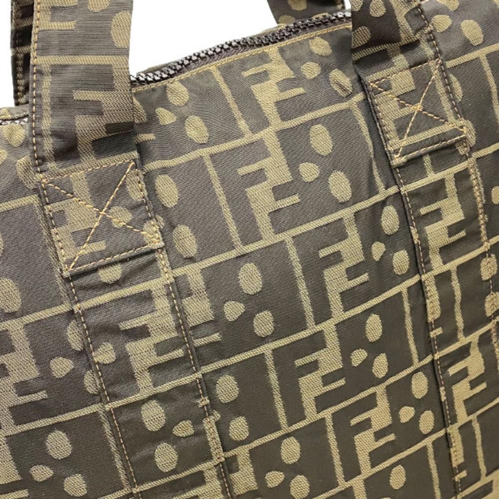Brown Fabric Fendi Tote