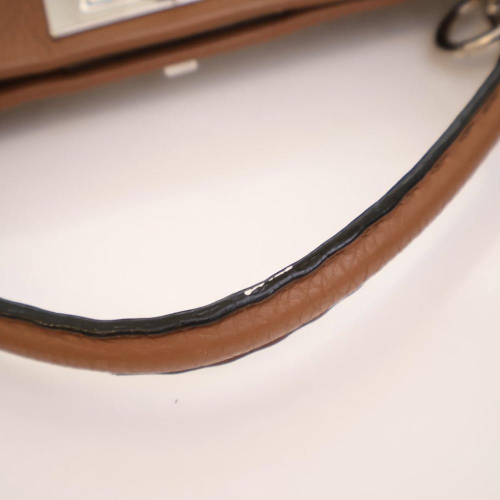 Brown Leather Fendi Peekaboo
