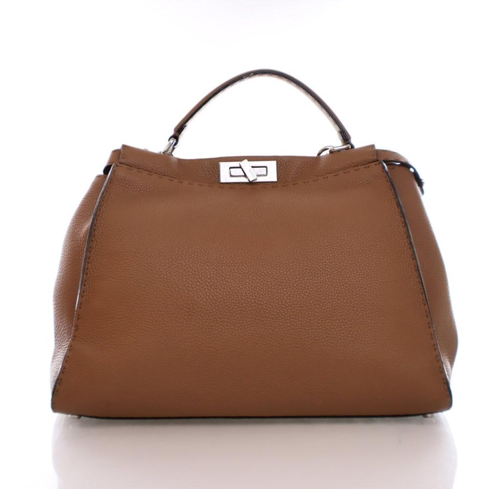 Brown Leather Fendi Peekaboo