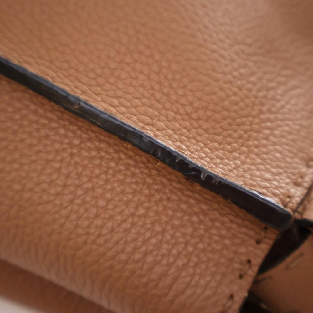 Brown Leather Fendi Peekaboo