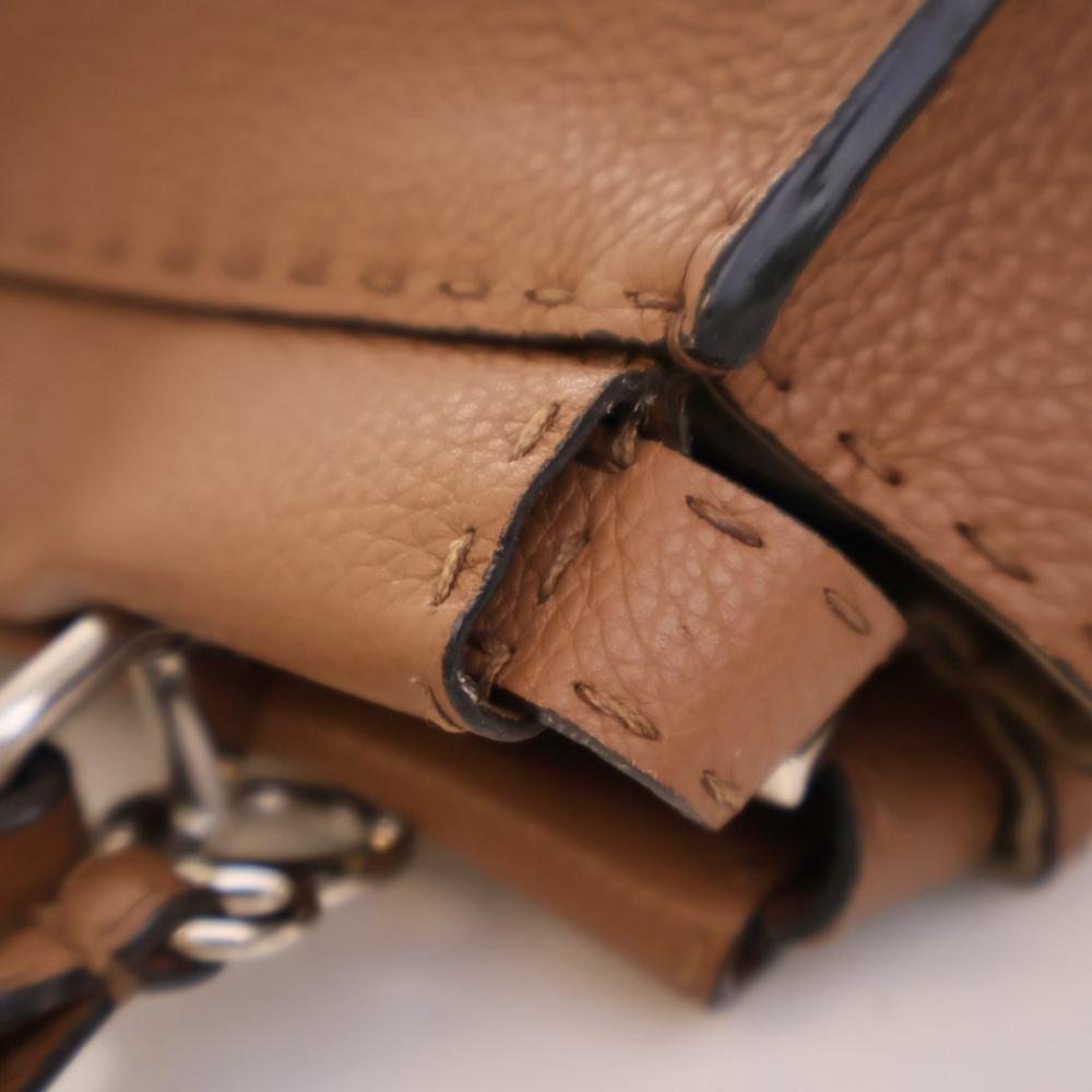Brown Leather Fendi Peekaboo