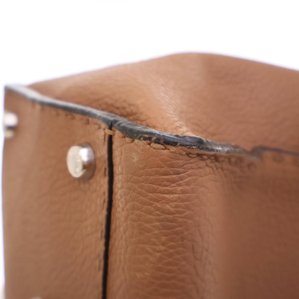 Brown Leather Fendi Peekaboo