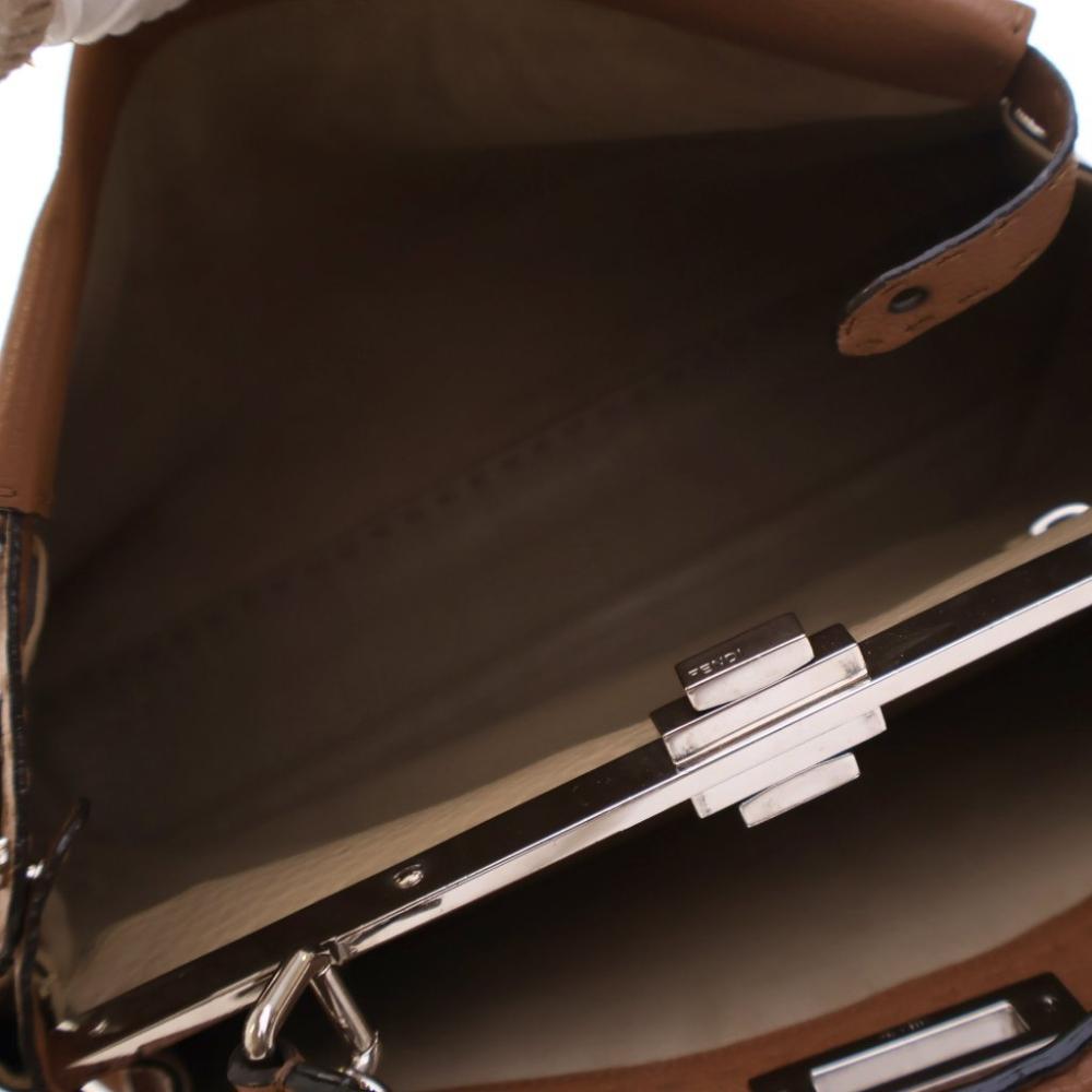 Brown Leather Fendi Peekaboo