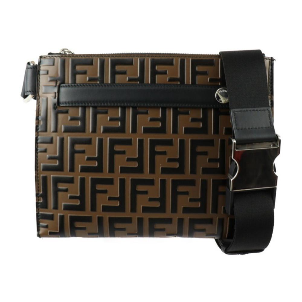 Brown Leather Fendi Shoulder Bag
