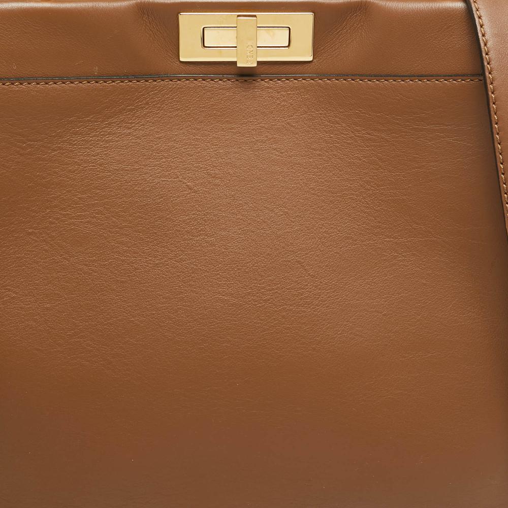 Brown Leather Fendi Peekaboo