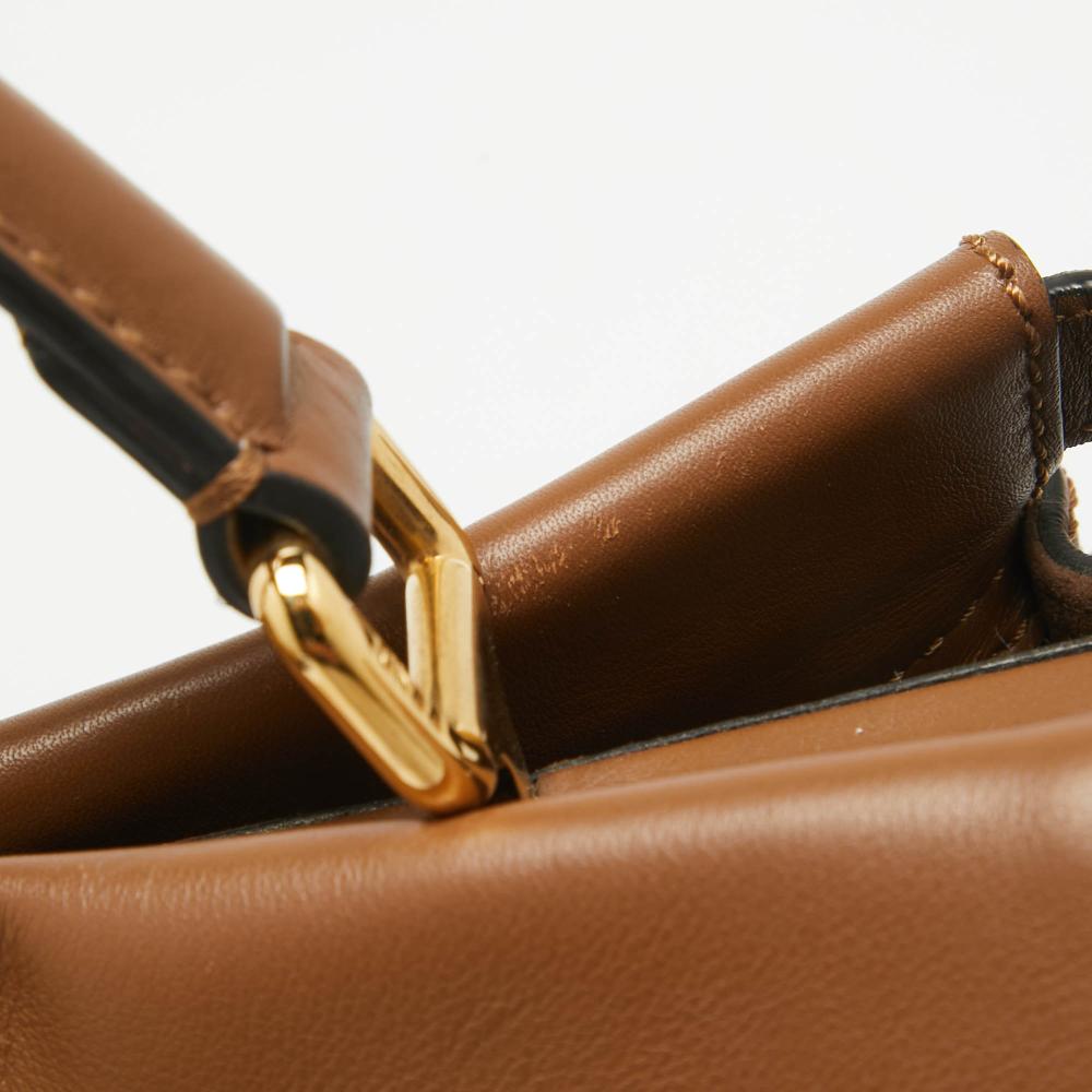 Brown Leather Fendi Peekaboo