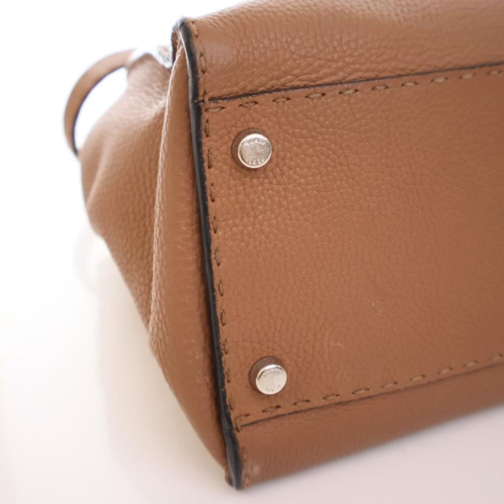 Brown Leather Fendi Peekaboo