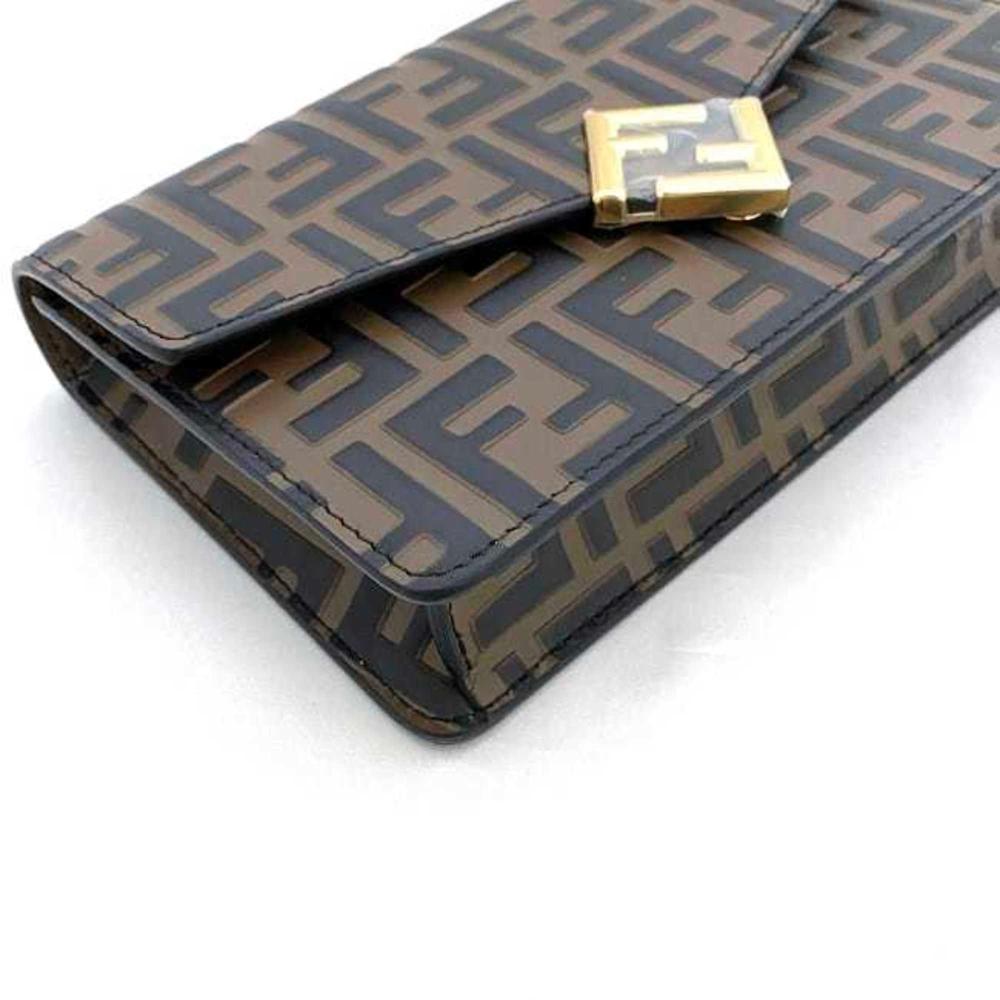Brown Leather Fendi Shoulder Bag