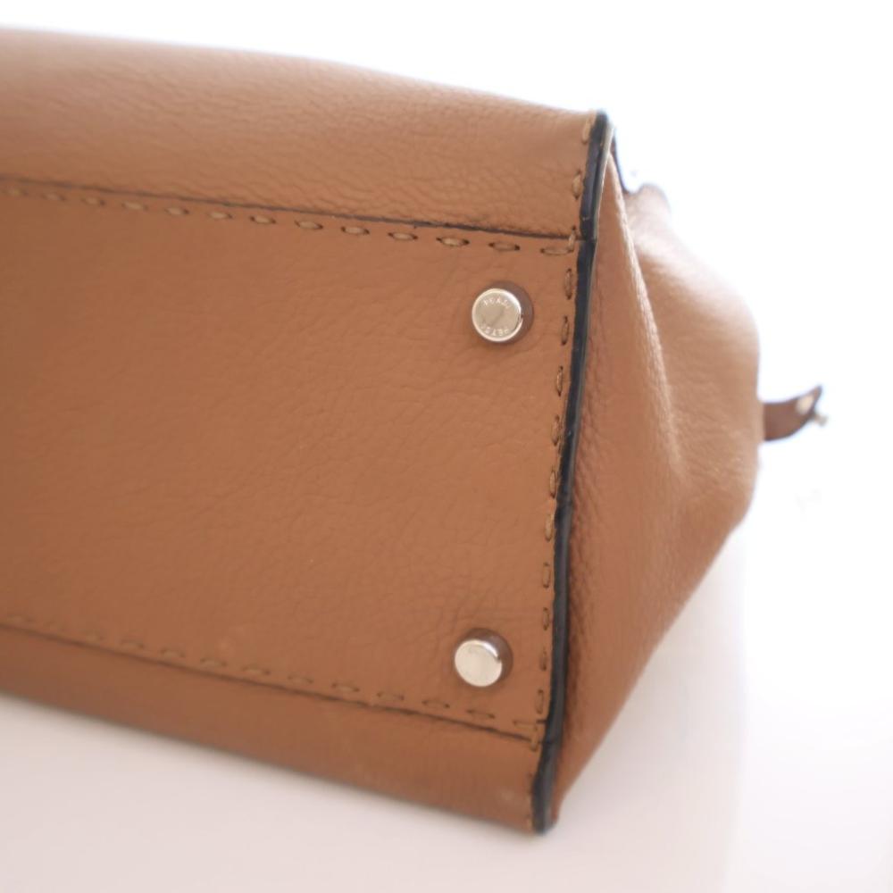 Brown Leather Fendi Peekaboo