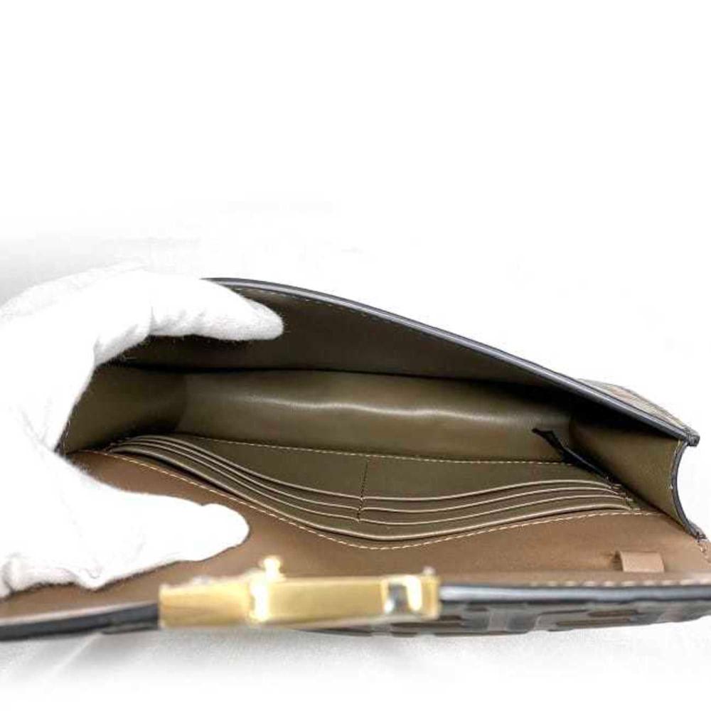 Brown Leather Fendi Shoulder Bag