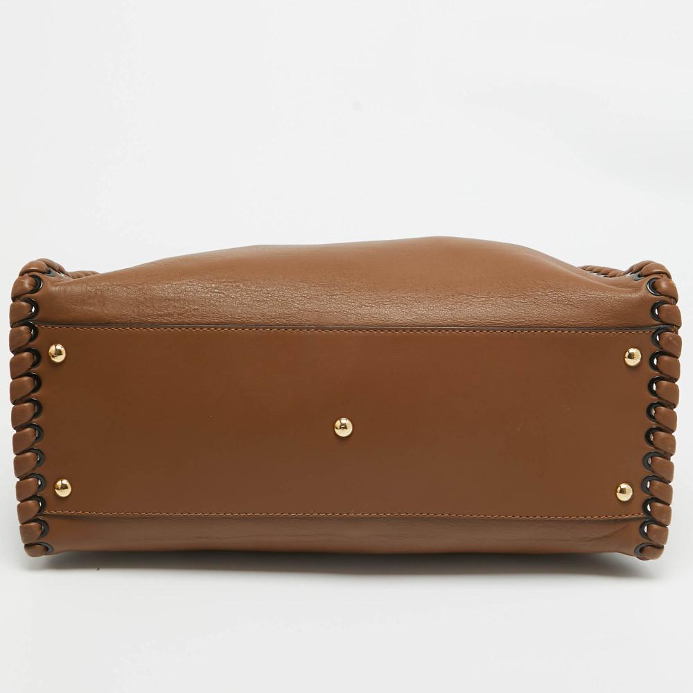 Brown Leather Fendi Peekaboo