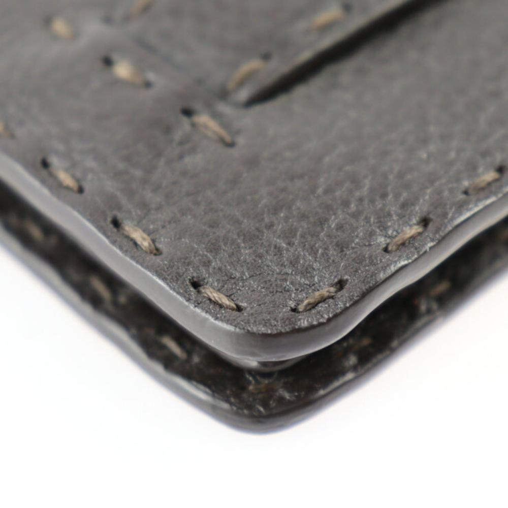 Brown Leather Fendi Clutch
