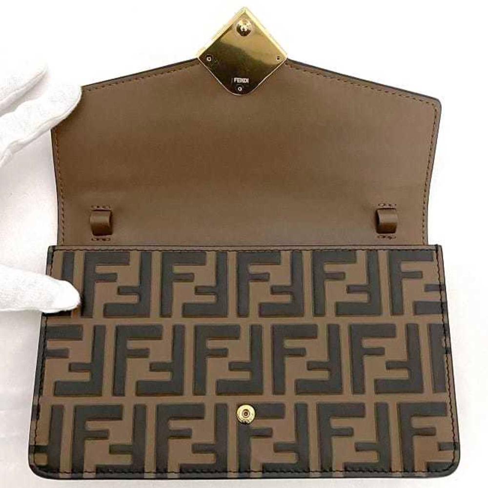 Brown Leather Fendi Shoulder Bag