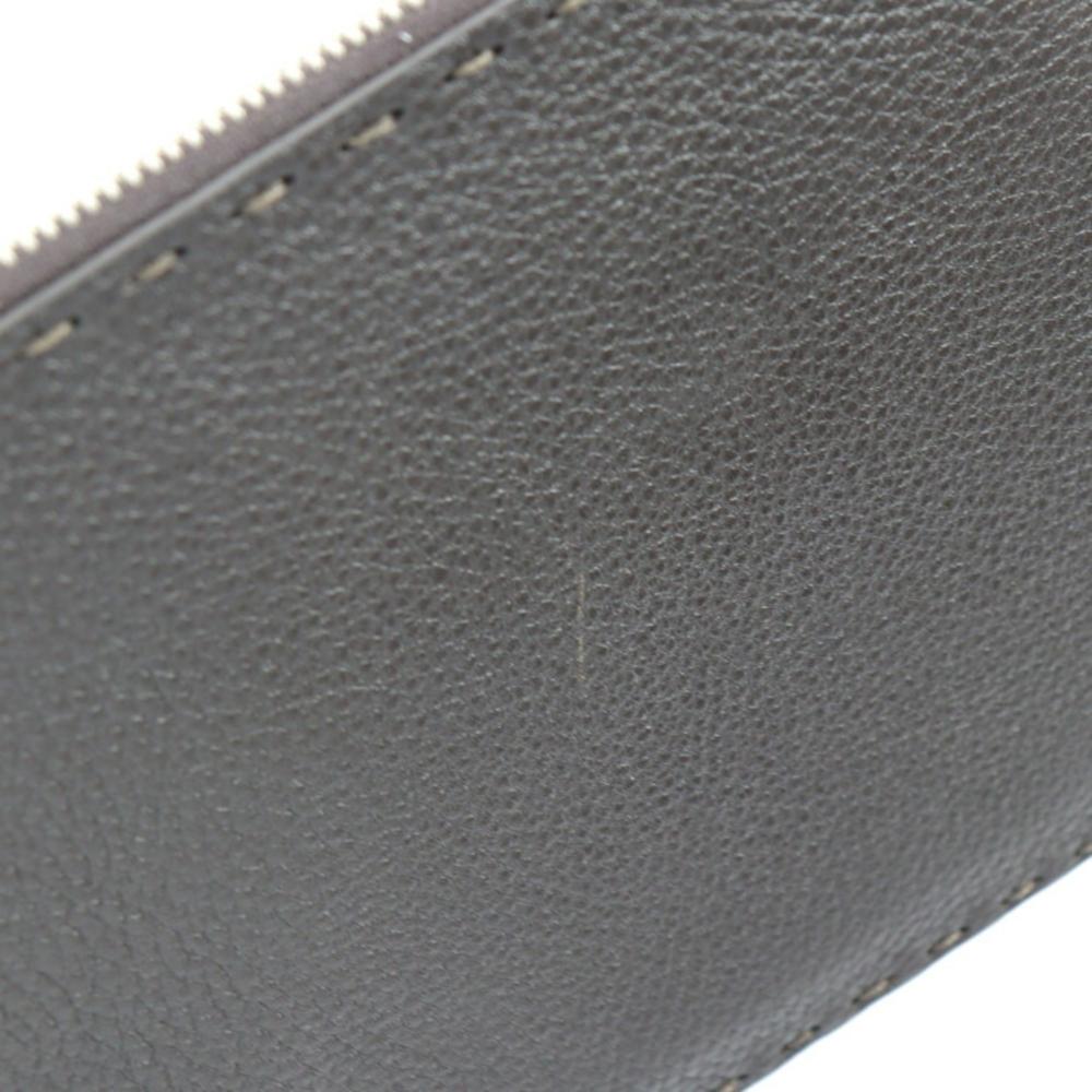 Brown Leather Fendi Clutch