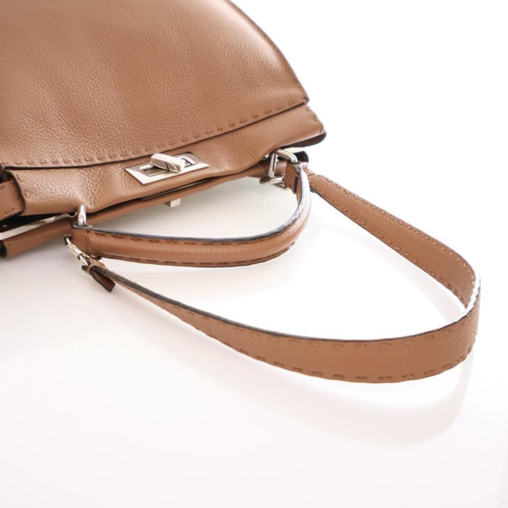 Brown Leather Fendi Peekaboo