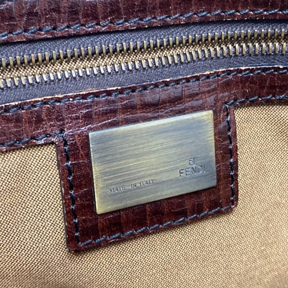 Brown Leather Fendi Baguette
