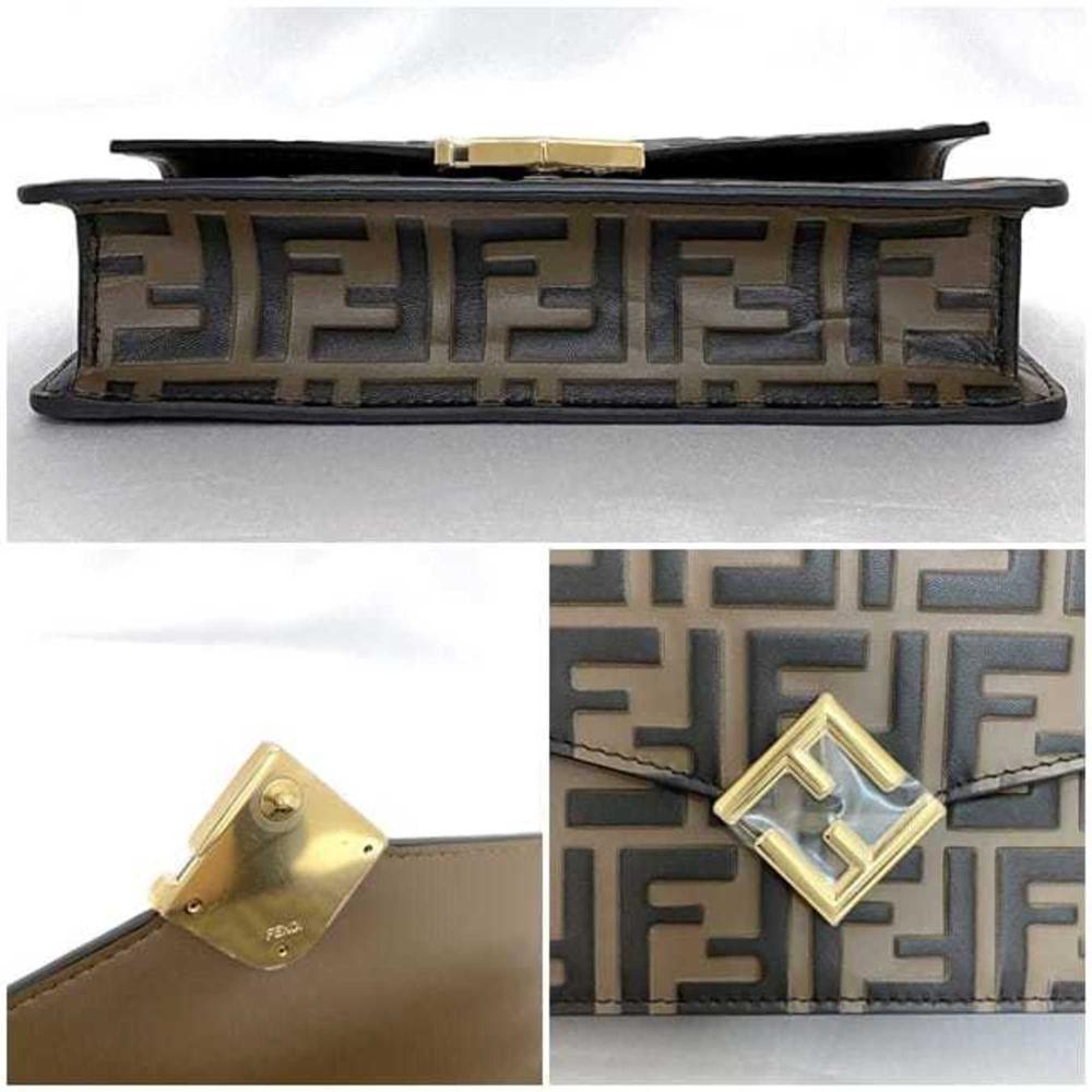Brown Leather Fendi Shoulder Bag