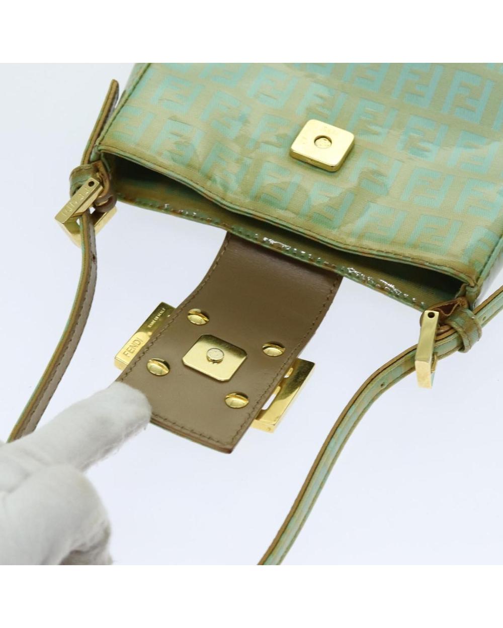 Green Canvas Fendi Handbag