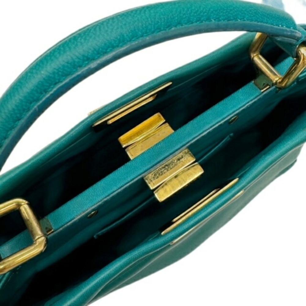 Green Fabric Fendi Peekaboo