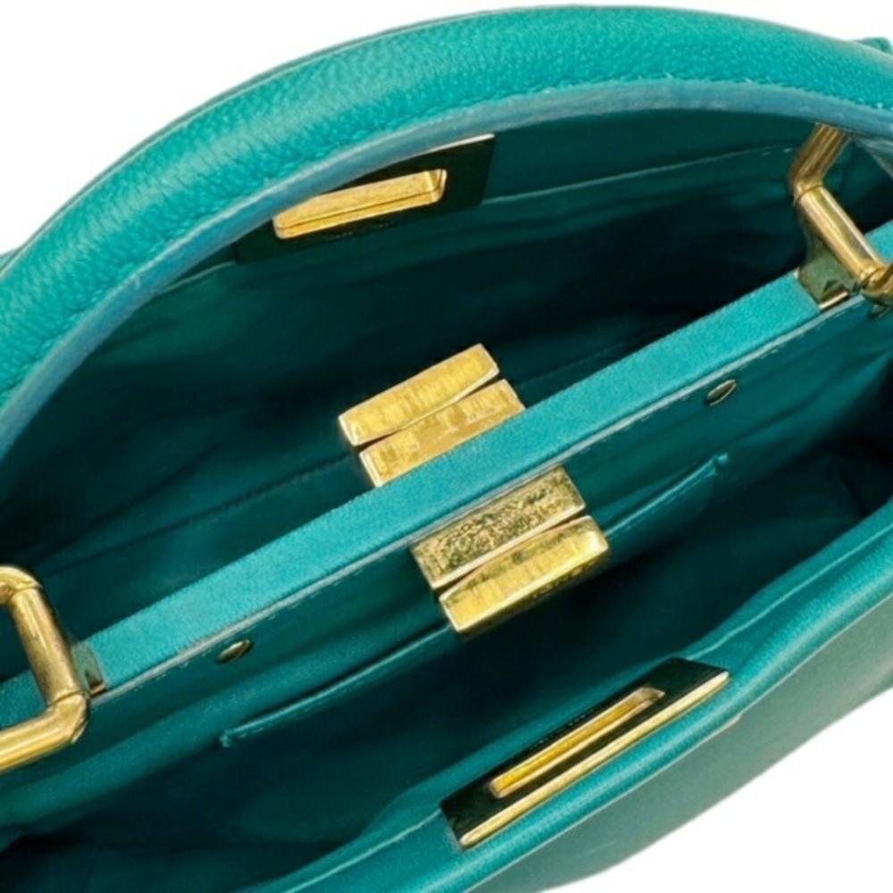Green Fabric Fendi Peekaboo