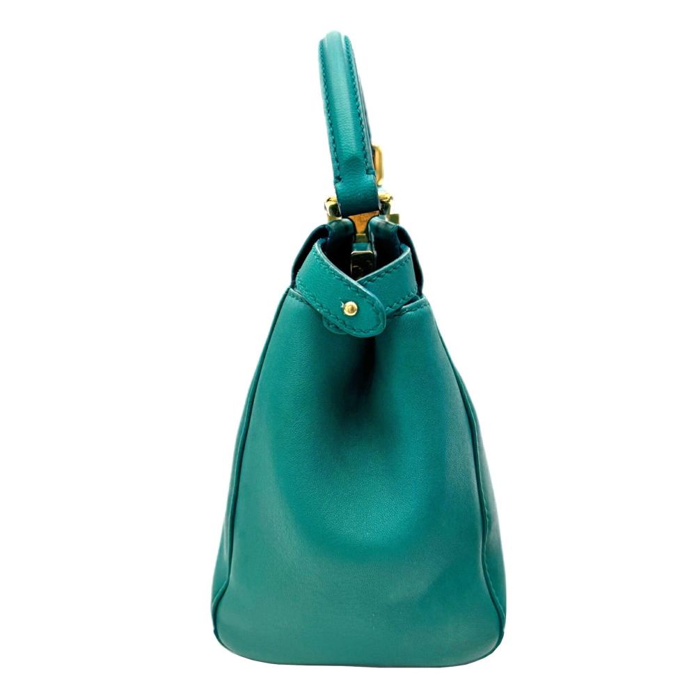 Green Fabric Fendi Peekaboo