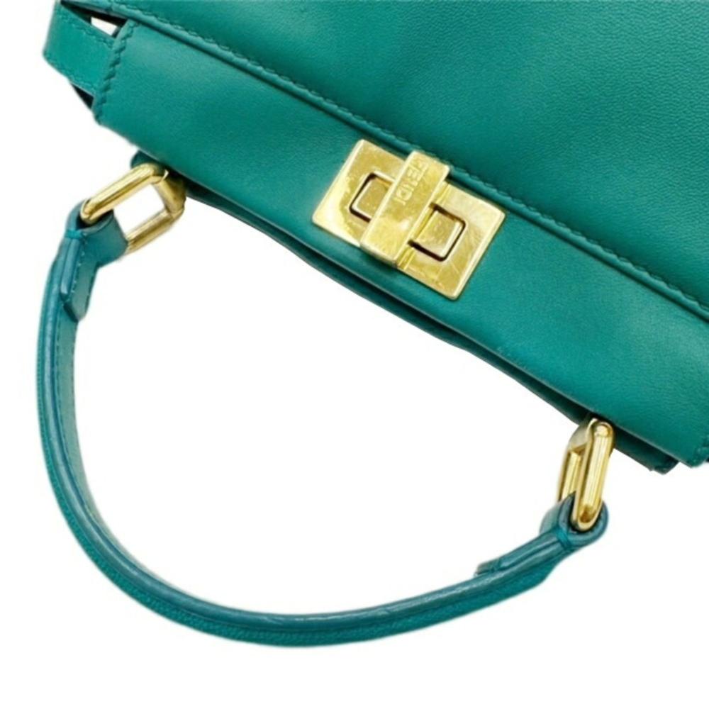 Green Fabric Fendi Peekaboo