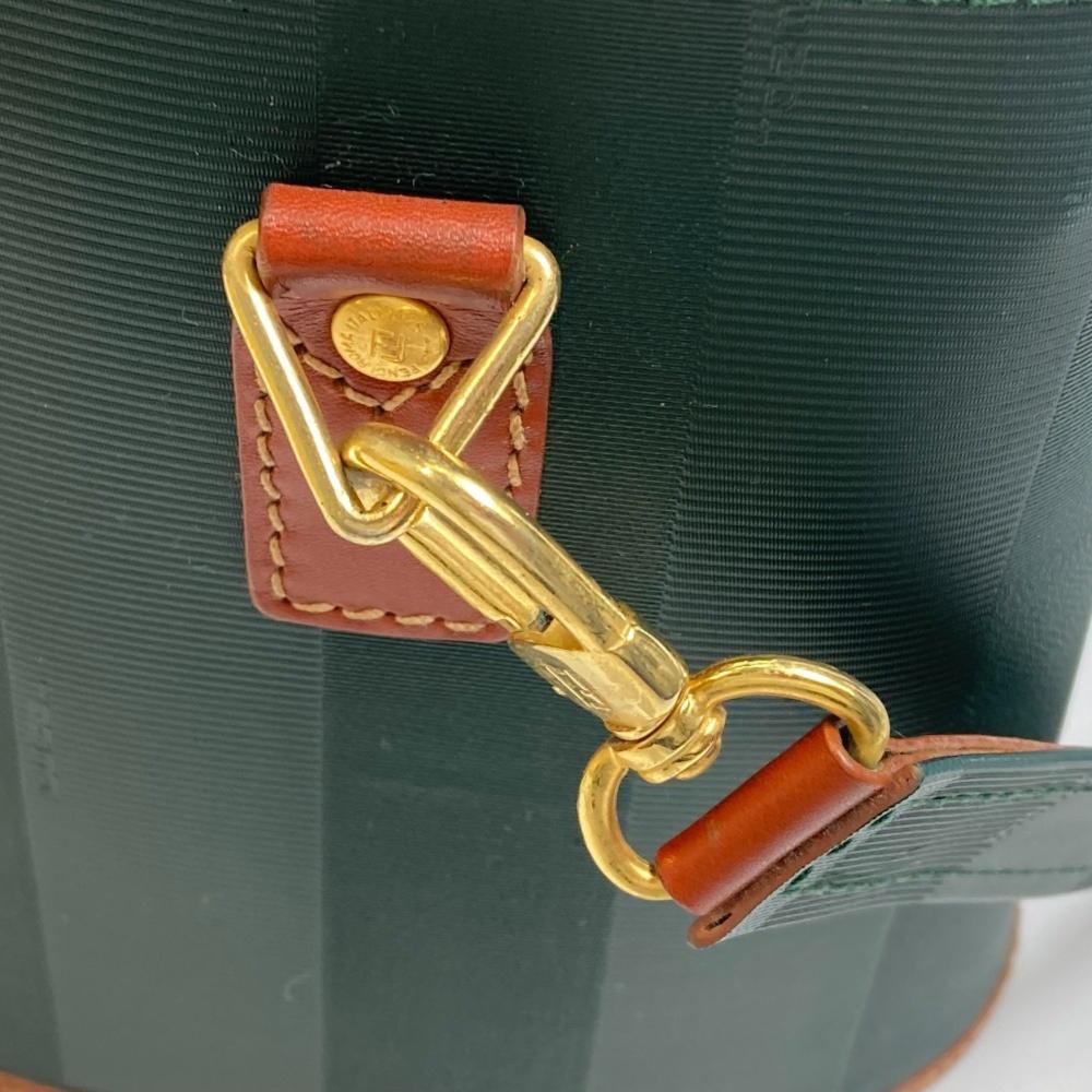 Green Leather Fendi Baguette