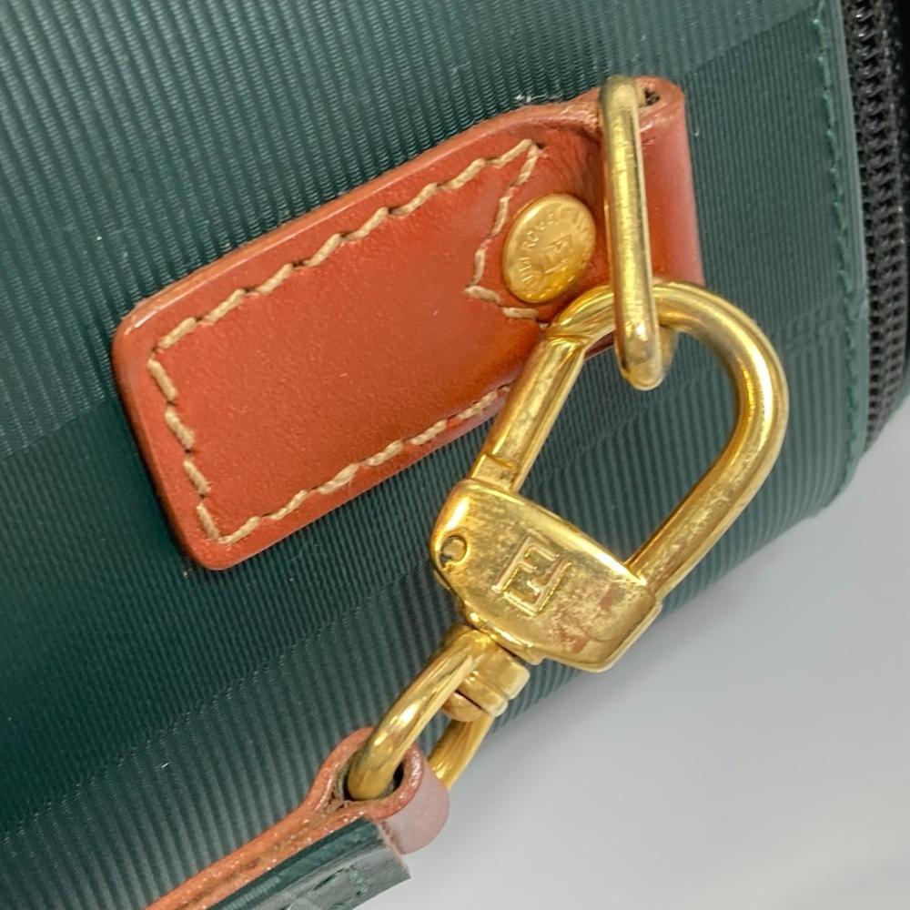 Green Leather Fendi Baguette