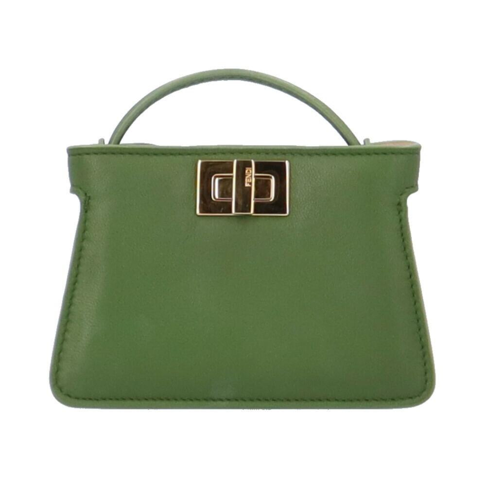 Green Leather Fendi Peekaboo